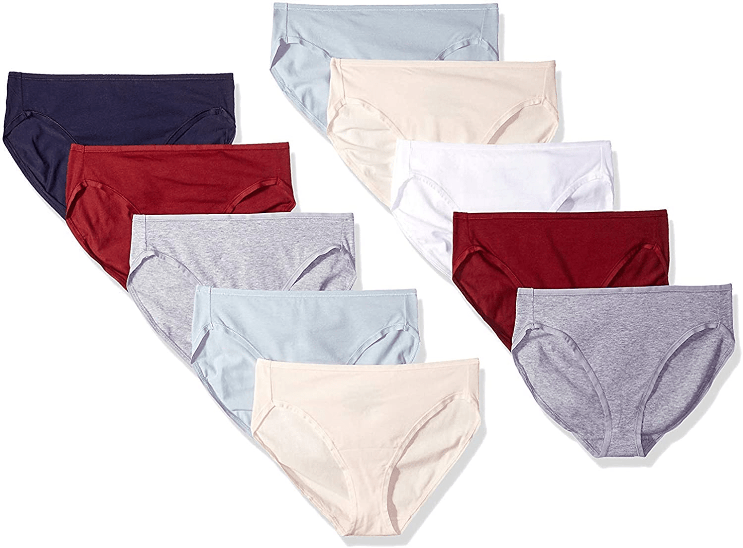 Amazon Essentials Women'S Cotton High Leg Brief Underwear, Multipacks Apparel & Accessories > Clothing > Underwear & Socks > Underwear KYLIE MAX Warm Shades/Cool Colors 10 X-Small