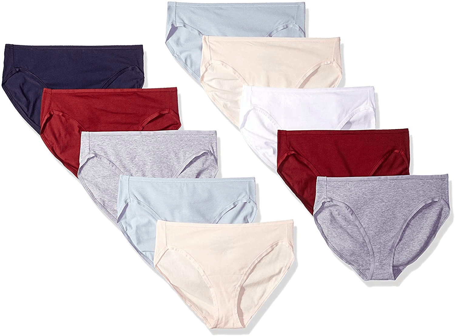 Amazon Essentials Women'S Cotton High Leg Brief Underwear, Multipacks Apparel & Accessories > Clothing > Underwear & Socks > Underwear KYLIE MAX Warm Shades/Cool Colors 10 X-Small
