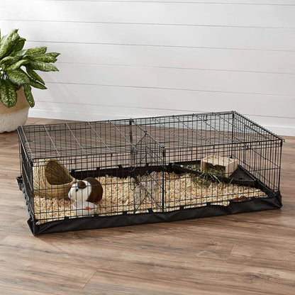 Amazonbasics Canvas Bottom Pet Cage with Divider Set, Black