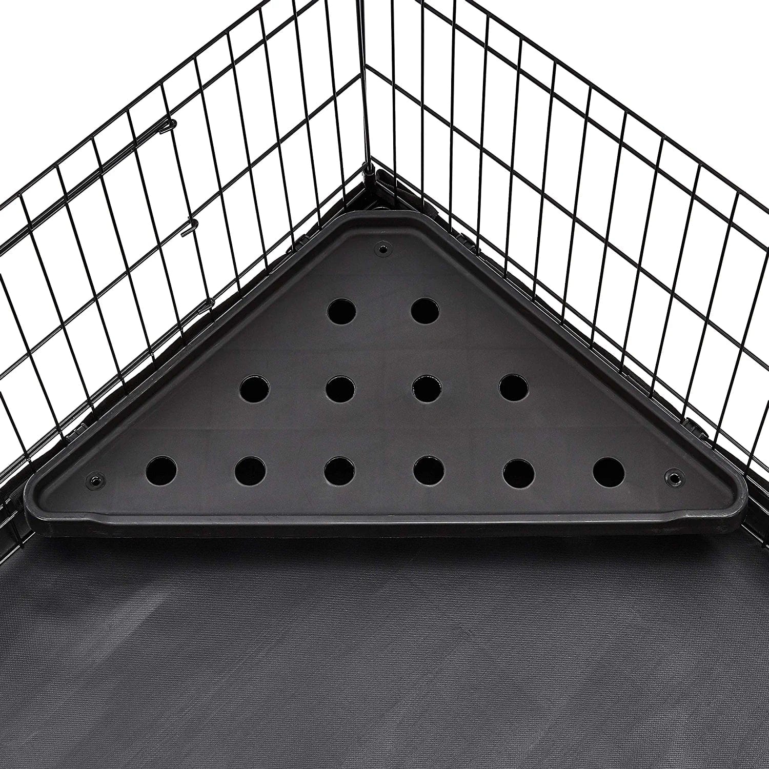 Amazonbasics Canvas Bottom Pet Cage with Divider Set, Black