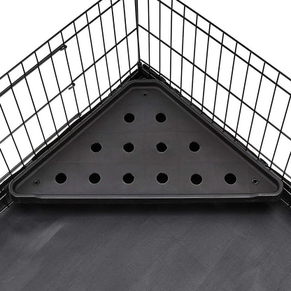 Amazonbasics Canvas Bottom Pet Cage with Divider Set, Black