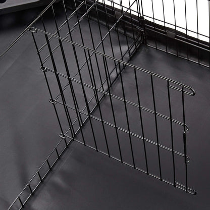 Amazonbasics Canvas Bottom Pet Cage with Divider Set, Black