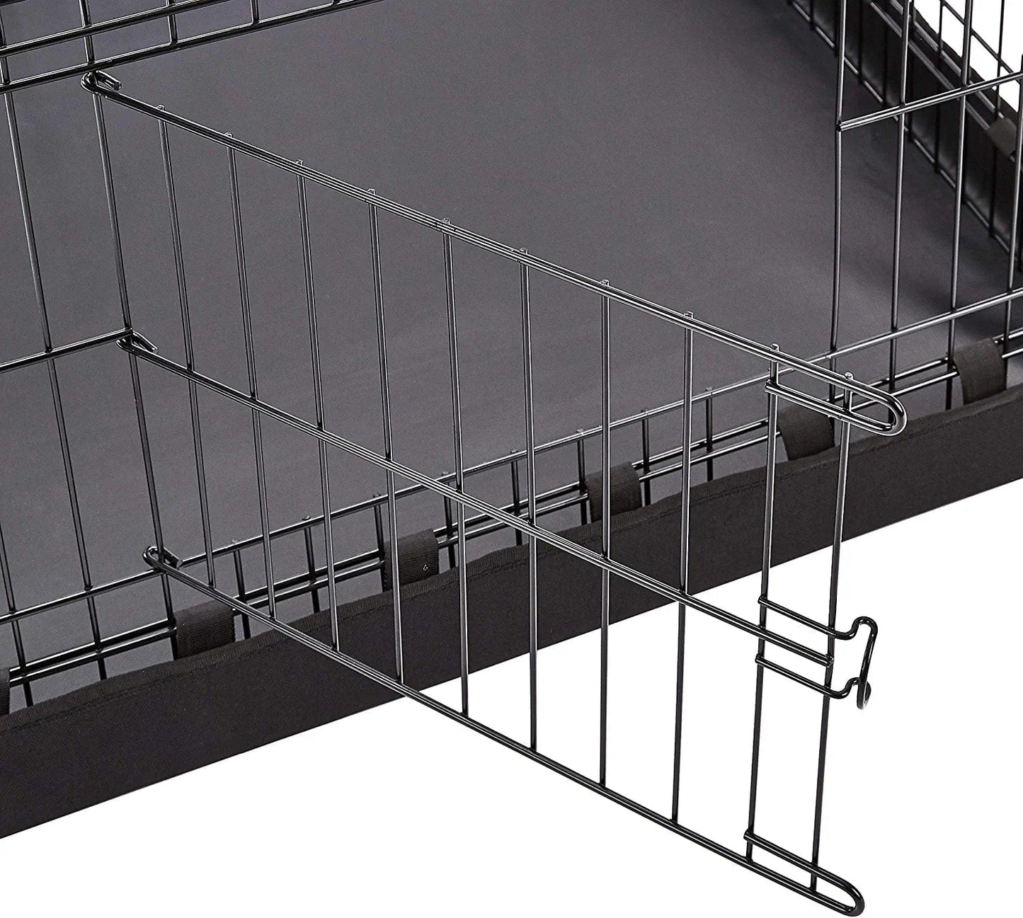 Amazonbasics Canvas Bottom Pet Cage with Divider Set, Black