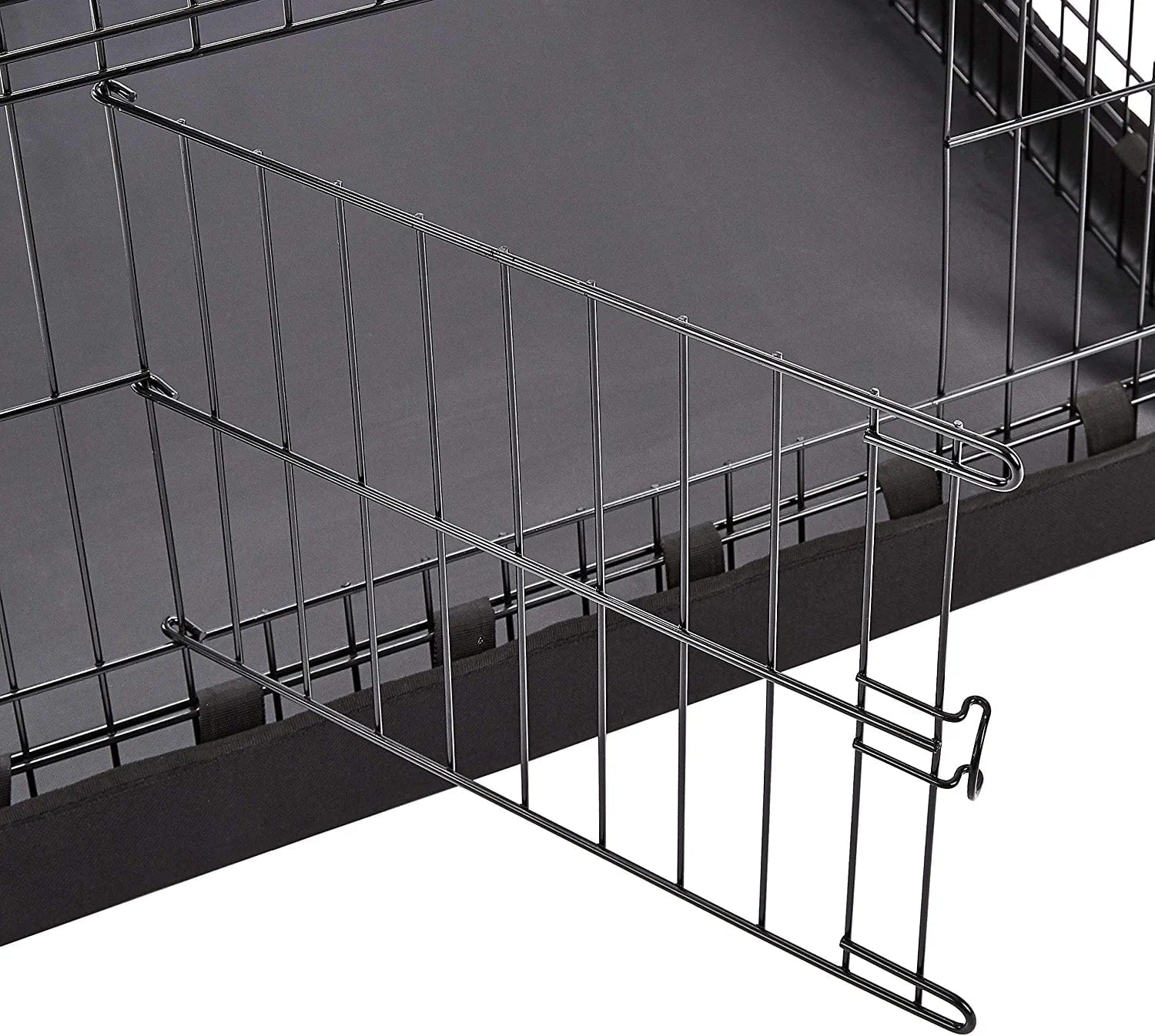 Amazonbasics Canvas Bottom Pet Cage with Divider Set, Black