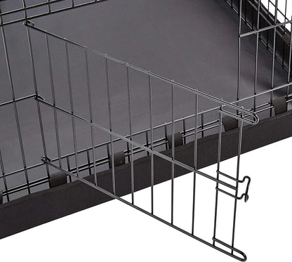 Amazonbasics Canvas Bottom Pet Cage with Divider Set, Black
