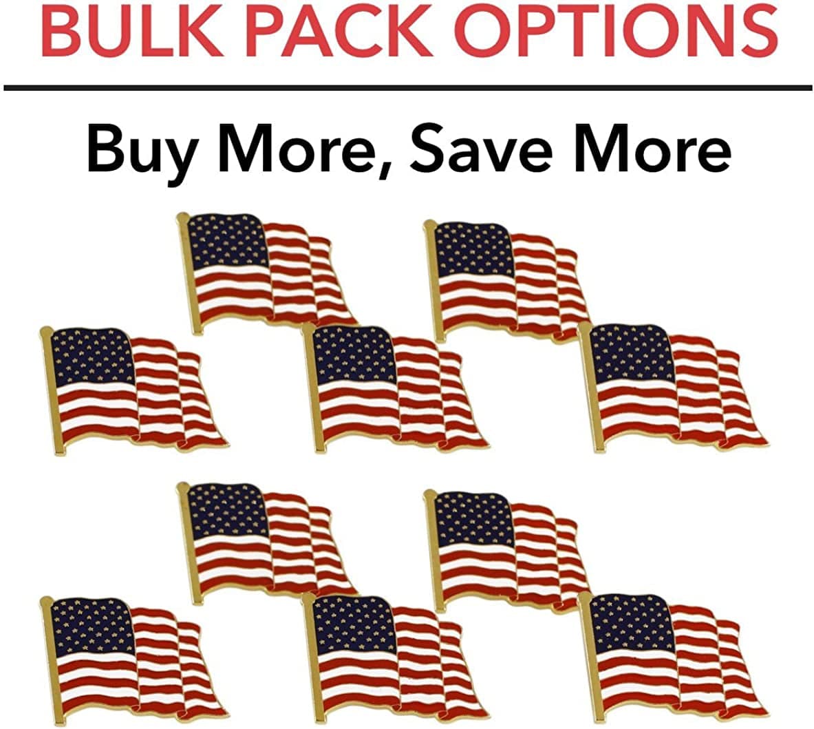 American Flag Lapel Pin Proudly Made in USA (1 Piece)
