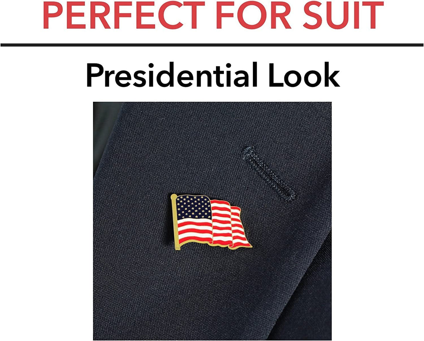 American Flag Lapel Pin Proudly Made in USA (1 Piece)