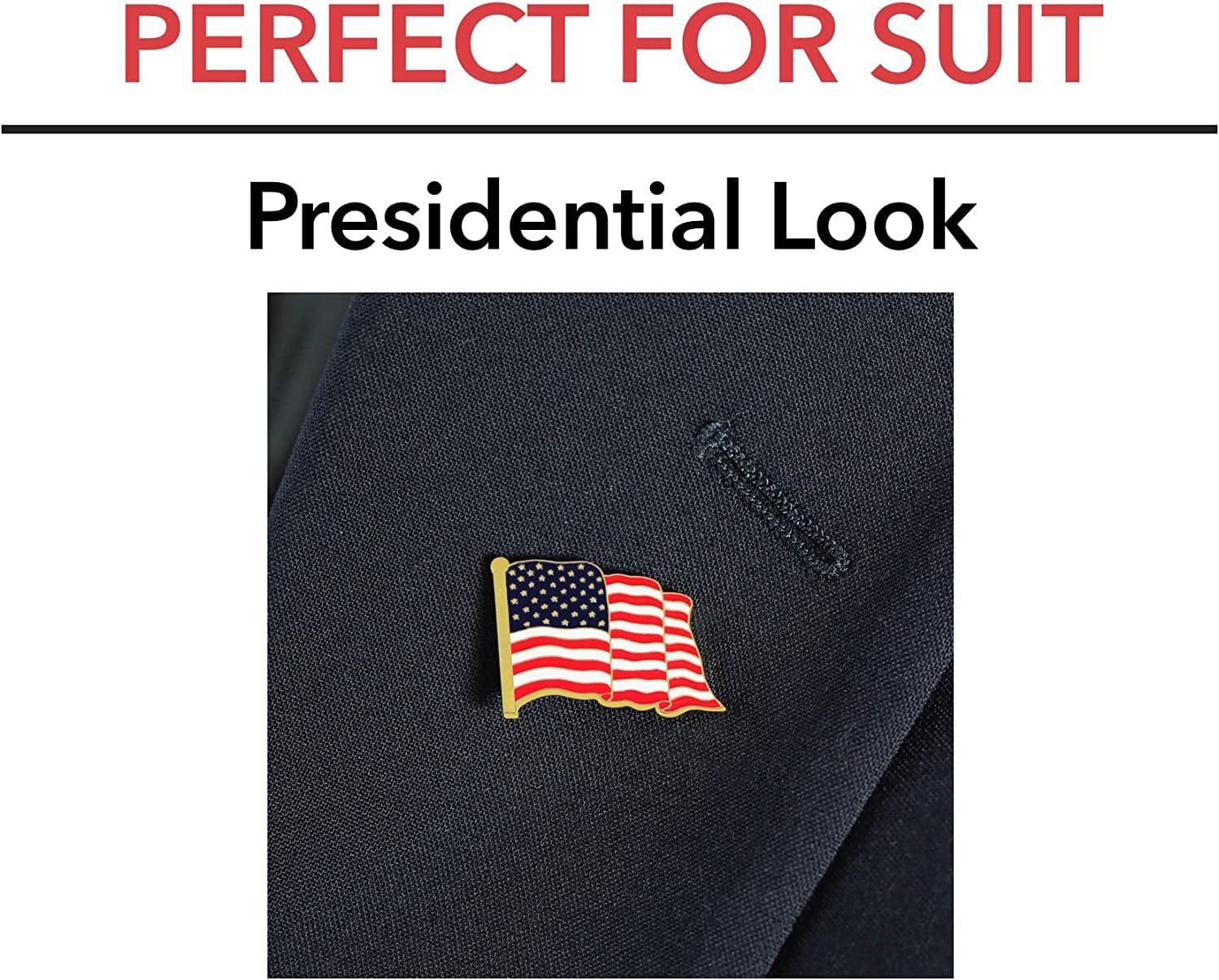 American Flag Lapel Pin Proudly Made in USA (1 Piece)