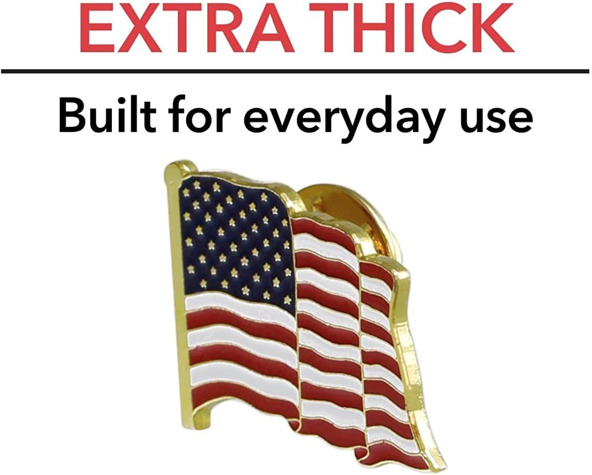 American Flag Lapel Pin Proudly Made in USA (1 Piece)