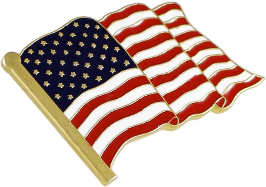 American Flag Lapel Pin Proudly Made in USA (1 Piece)
