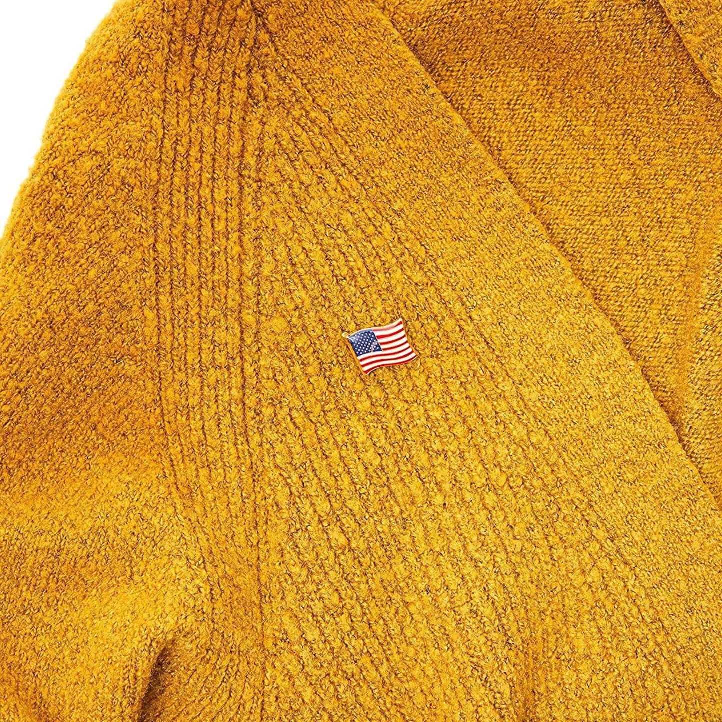 American Flag Lapel Pins Set for Suits, Gold, Small