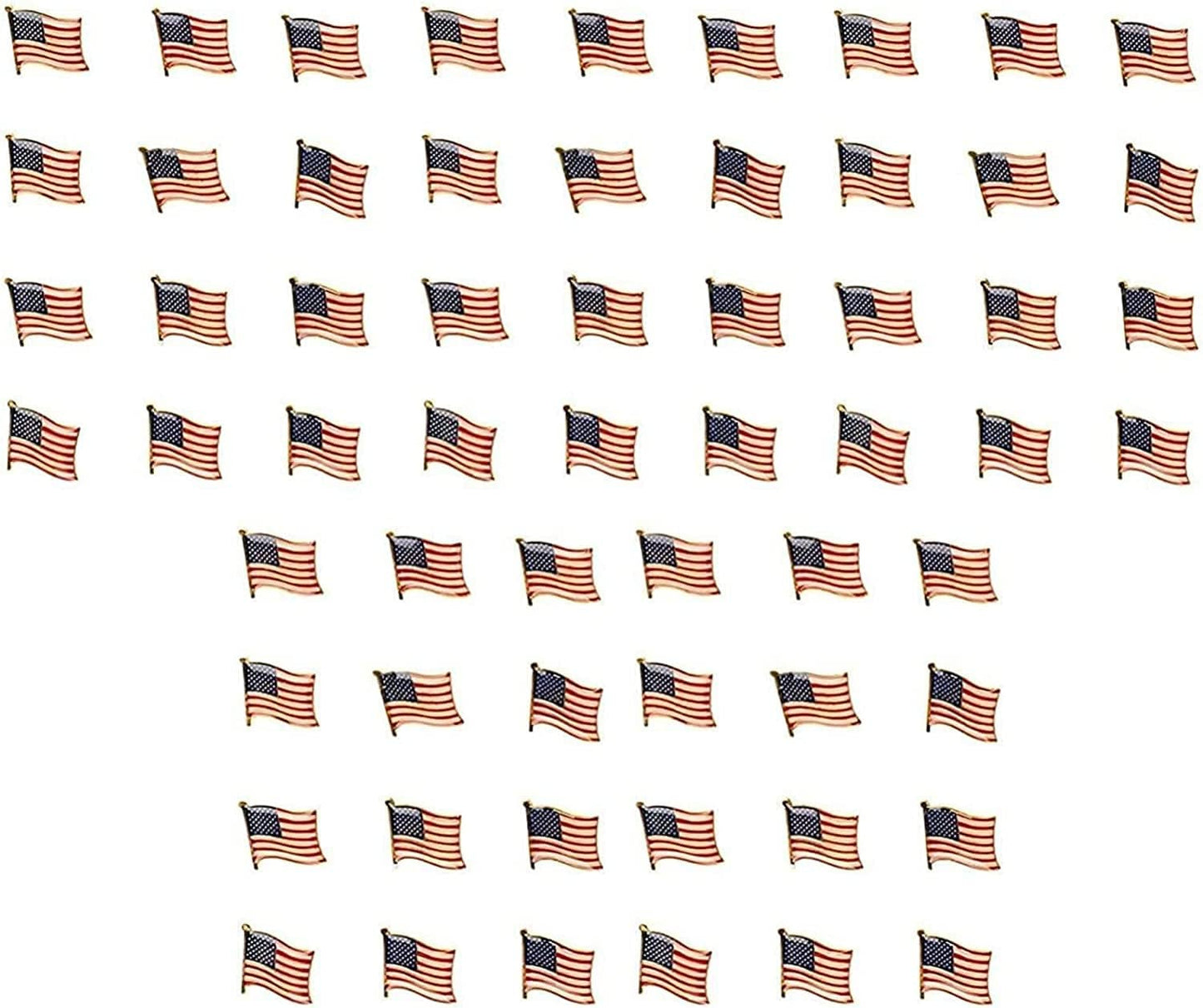 American Flag Lapel Pins Set for Suits, Gold, Small