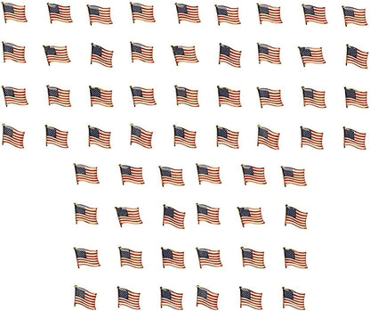American Flag Lapel Pins Set for Suits, Gold, Small