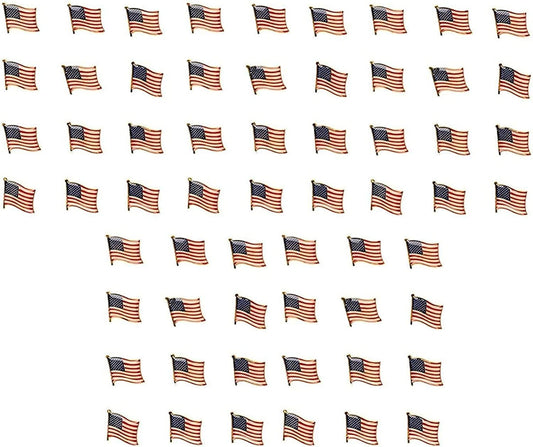 American Flag Lapel Pins Set for Suits, Gold, Small