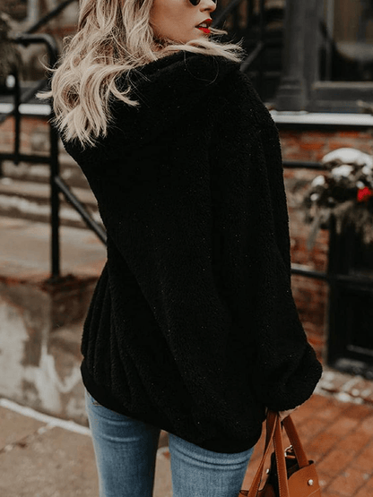 American Trends Oversized Sweatshirts for Women Athletic Womens Sherpa Hoodie Fluffy Women'S Hoodies Pullover with Pockets Apparel & Accessories > Clothing > Activewear Kylie Max   
