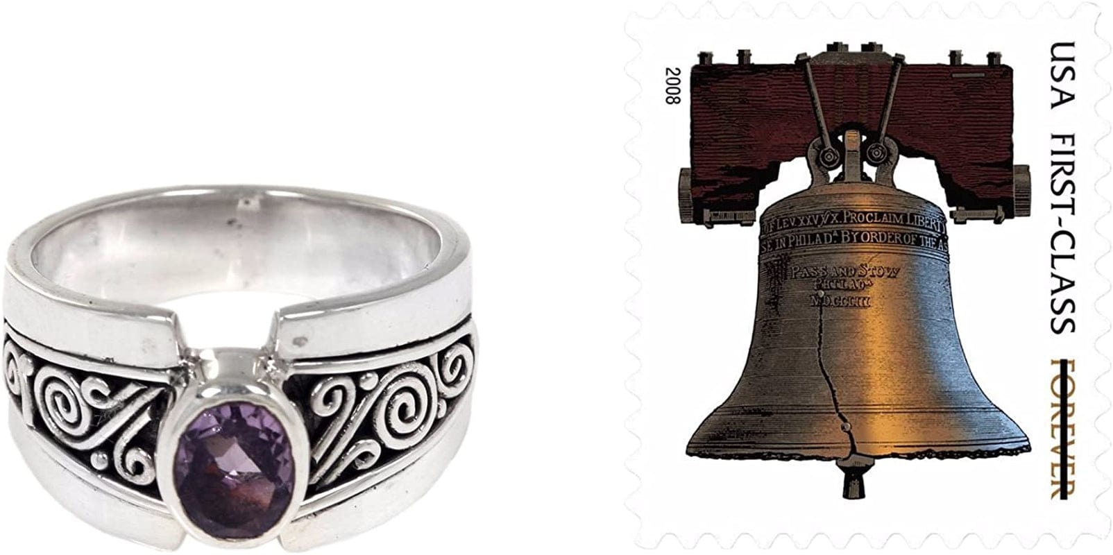 Amethyst .925 Sterling Silver Cocktail Ring, Purple Karma'