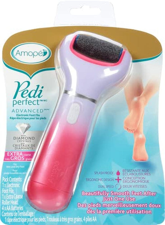Amope Pedi Perfect Advanced Electronic Dry Foot File with Diamond Crystals for Feet, Removes Hard and Dead Skin – 1 Count Health & Beauty > Personal Care > Foot Care Amope Foot File  