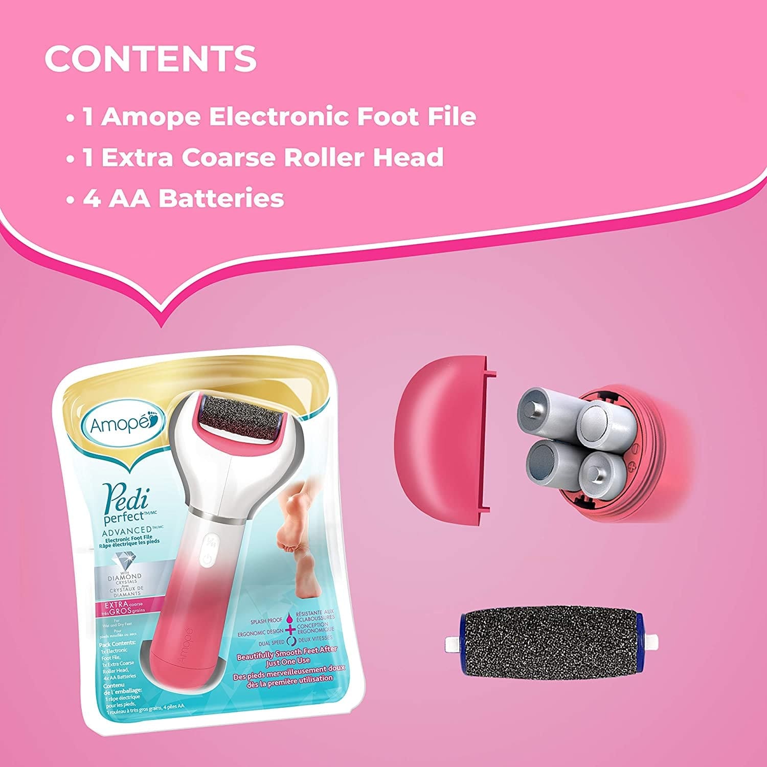 Amope Splashproof Electronic Foot File Foot Spa Pedicure Tool Callous Remover-Pedi Perfect Advance 2 Speed, 1 Count (Packaging May Vary) Health & Beauty > Personal Care > Foot Care Amope   