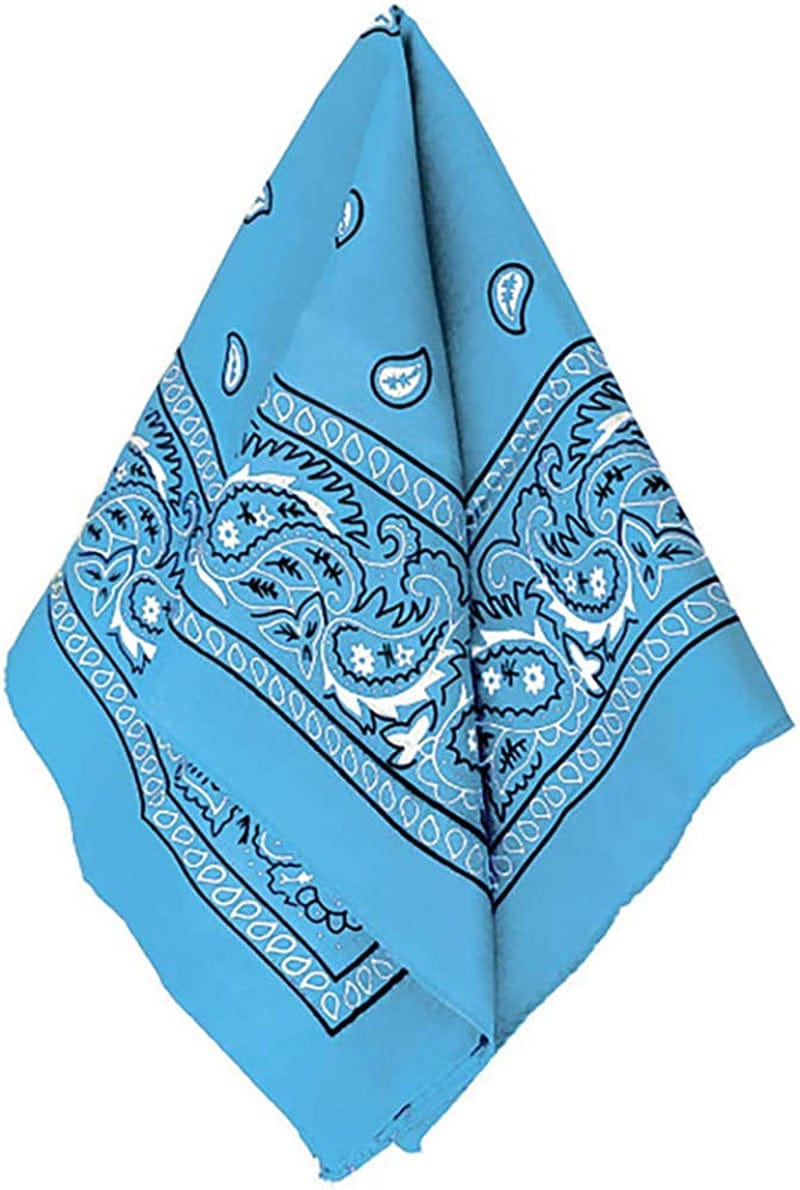 Amscan Womens Paisley Apparel & Accessories > Clothing Accessories > Bandanas & Headties amscan Light Blue 20" x 20" 