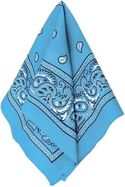 Amscan Womens Paisley Apparel & Accessories > Clothing Accessories > Bandanas & Headties amscan Light Blue 20" x 20" 