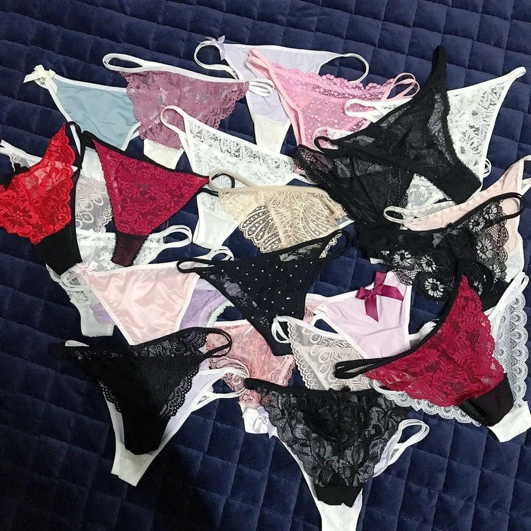 AMZIRAN Women Variety of Underwear Pack T-Back Thong G-String Panties
