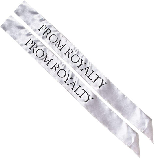 Anderson'S Prom Royalty Sashes, White with Black Imprint, Pack of 2 Apparel & Accessories > Clothing Accessories > Sashes Anderson's Silver/Black Prom Royalty Sashes  