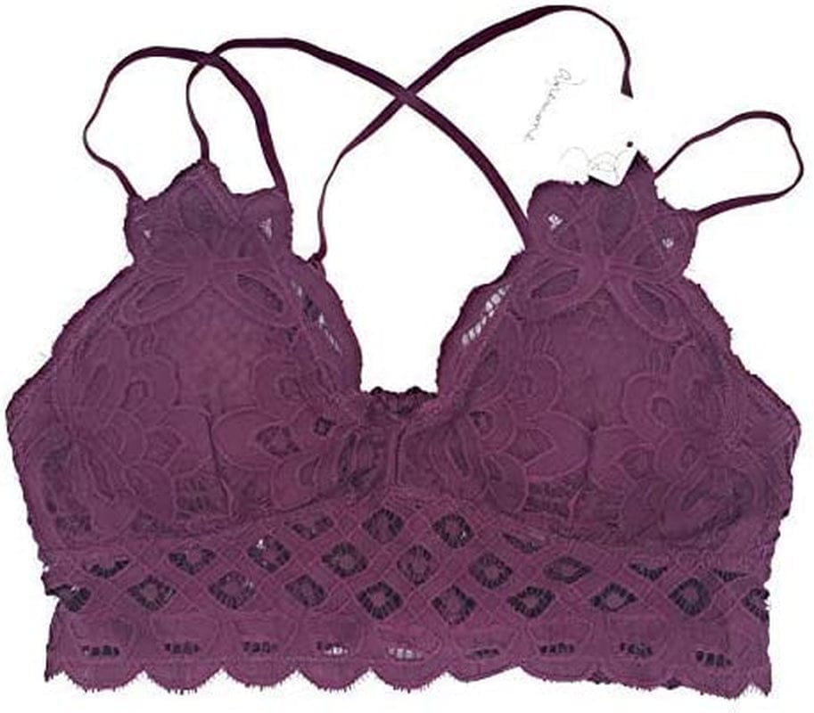 Anemone Crochet Lace Bralette Padded with Adjustable Straps Sexy Bra T-Shirt Cami