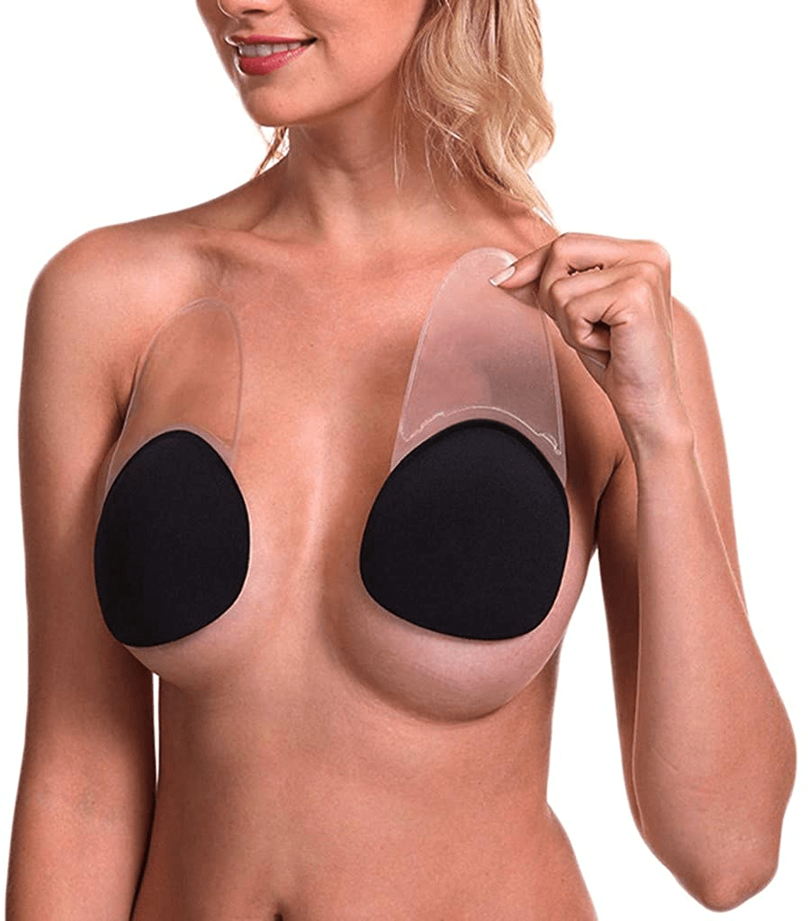 Aneralied Women Sticky Bras Strapless Nipple Covers Adhesive Bralette Invisible Push up Bra for Backless Dress Apparel & Accessories > Clothing > Underwear & Socks > Shapewear aneralied Black-l 38 