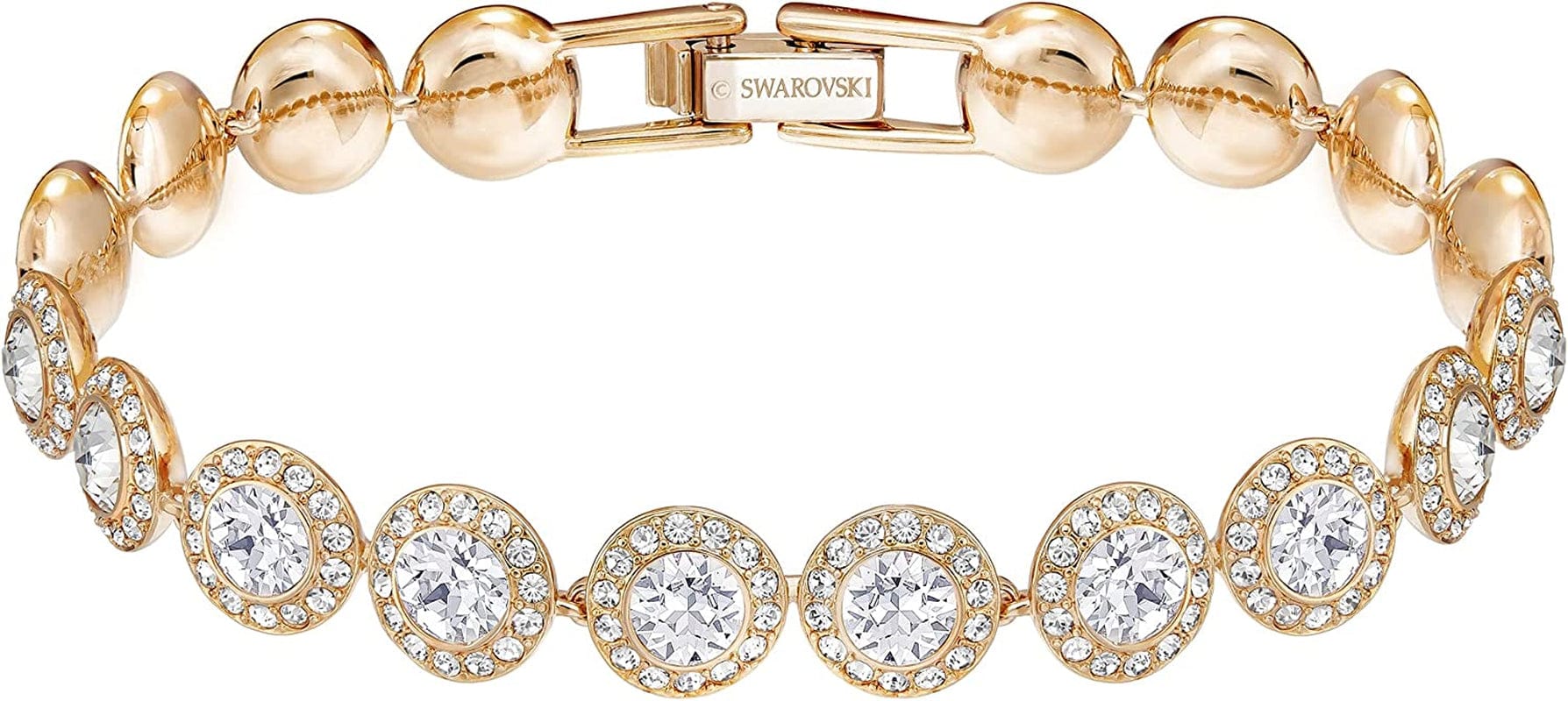 Angelic Crystal Jewelry Collection, Rose Gold & Gold Tone Finish Tennis Bracelet - Rose Gold Tone Finish