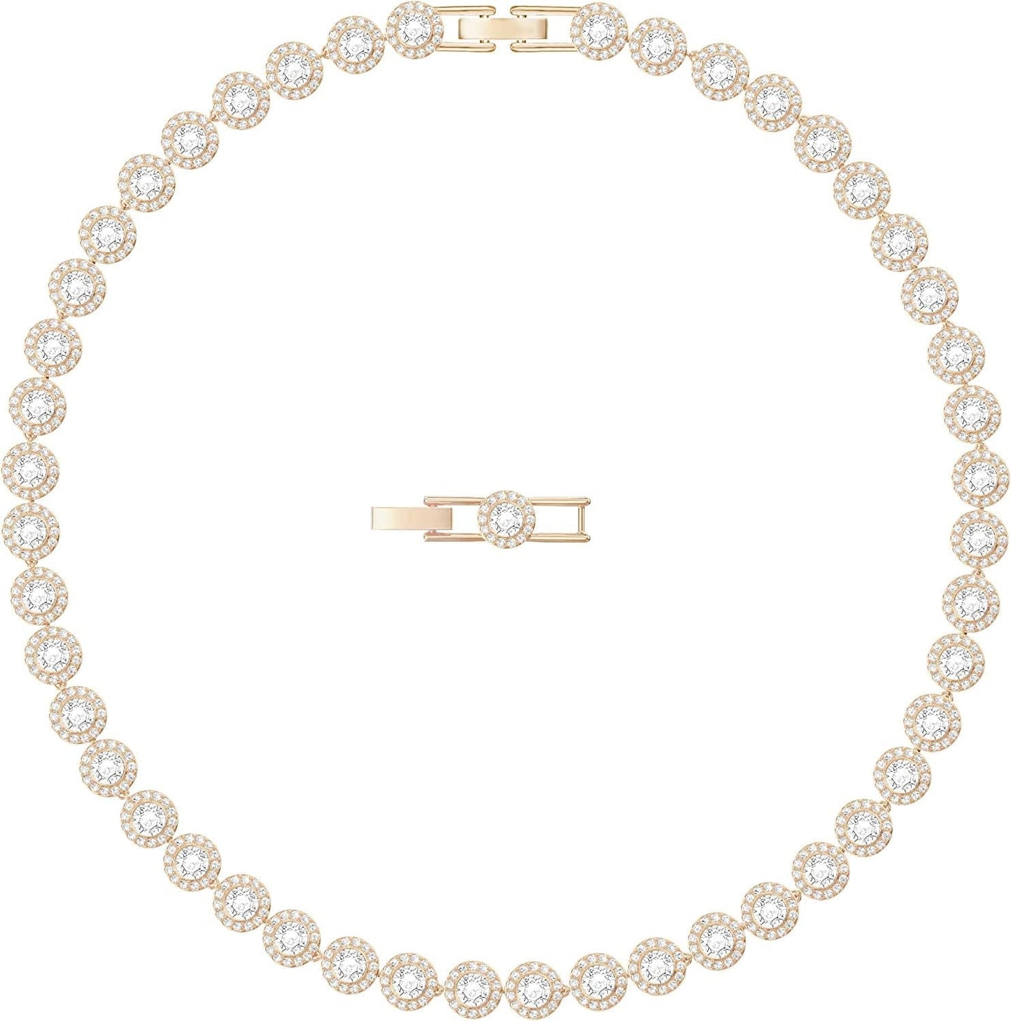 Angelic Crystal Jewelry Collection, Rose Gold & Gold Tone Finish Necklace - Rose Gold Tone Finish
