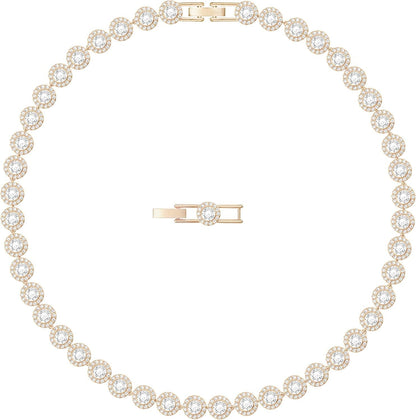 Angelic Crystal Jewelry Collection, Rose Gold & Gold Tone Finish Necklace - Rose Gold Tone Finish