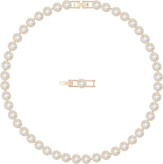 Angelic Crystal Jewelry Collection, Rose Gold & Gold Tone Finish Necklace - Rose Gold Tone Finish