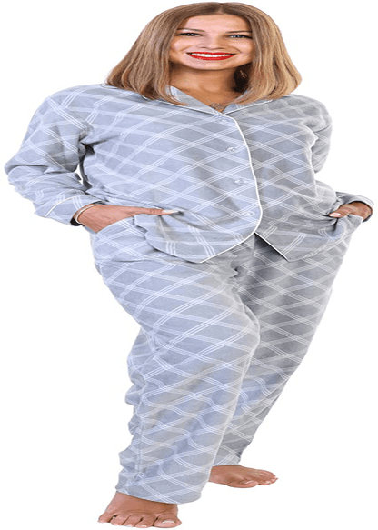 Angelina Women's Cozy Fleece Pajama Set Apparel & Accessories > Clothing > Sleepwear & Loungewear > Pajamas Angelina Grey X-Large 
