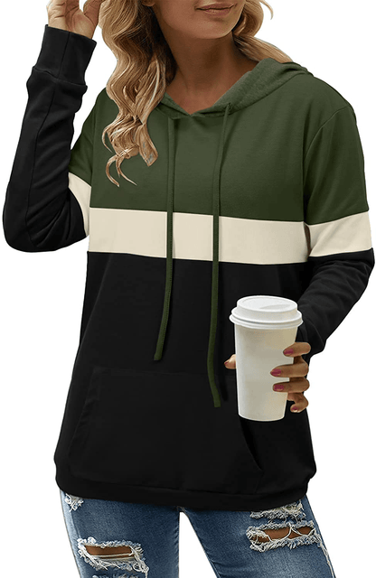 Angerella Hoodies for Women Camo Leopard Print Tops Pullover Hooded Sweatshirt Drawstring with Pocket Apparel & Accessories > Clothing > Activewear Kylie Max   
