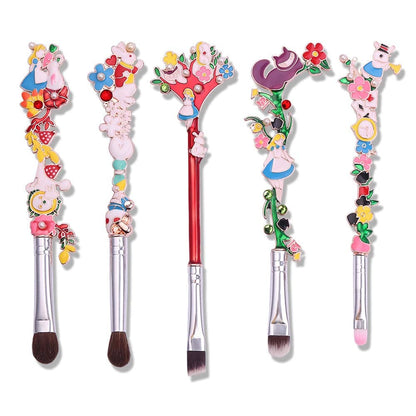 Anime Alice in Wonderland Makeup Brushes Set Foundation Blending Powder Eye Shadow Contour Concealer Blush Cosmetic Fairy Makeup Brush Tools (Gold Color - C) (A - Gold Color) Health & Beauty > Personal Care > Cosmetics > Cosmetic Tools > Makeup Tools feimeng jewelry C - Pearl  