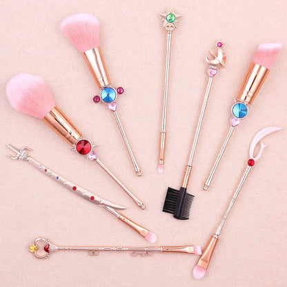 Anime Sailormoon Makeup Brushes, Pink Magic Wand Metal Handle Makeup Brushes, Professional Eye/Face/Lip Makeup Brushes Tool Sets & Kits Cosplay, Valentine/Halloween/Christmas Gifts Health & Beauty > Personal Care > Cosmetics > Cosmetic Tools > Makeup Tools YUBUYU   