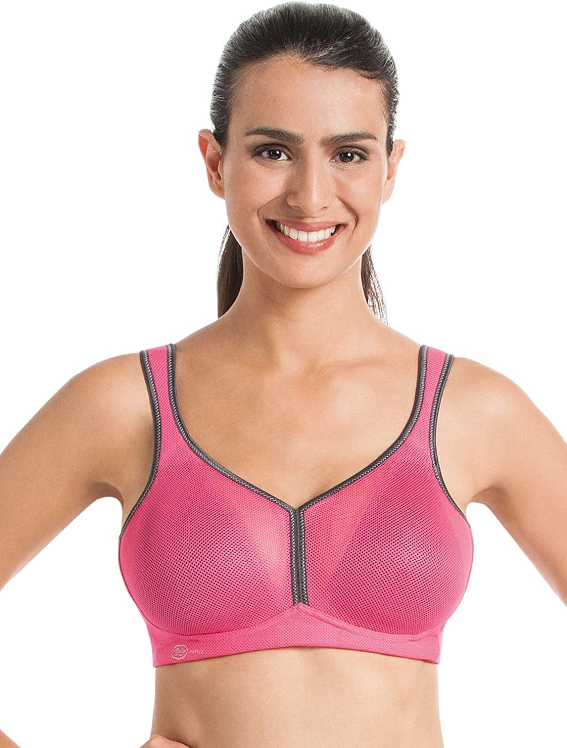 Anita Air Control Padded Cup Sports Bra Pink/Anthracite / 42C