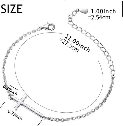 Anklet for Women S925 Sterling Silver Adjustable Foot Evil Eye Starfish Heart Bead Butterfly Celtic Knot Cross Multilayer Layered Ankle Bracelet Jewelry Apparel & Accessories > Jewelry > Anklets ALPHM Jewelry Factory   