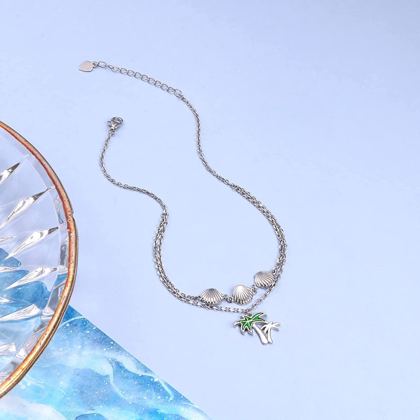 Anklets for Women S925 Sterling Silver Adjustable Beach Foot Ankle Bracelet Jewelry Gifts Apparel & Accessories > Jewelry > Anklets Silvermoon jewelry   