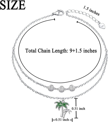 Anklets for Women S925 Sterling Silver Adjustable Beach Foot Ankle Bracelet Jewelry Gifts Apparel & Accessories > Jewelry > Anklets Silvermoon jewelry   