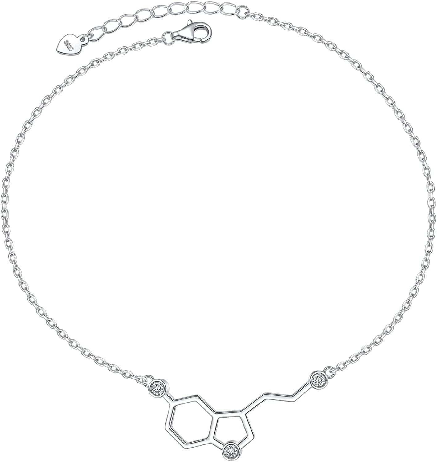 Anklets for Women S925 Sterling Silver Adjustable Beach Foot Ankle Bracelet Jewelry Gifts Apparel & Accessories > Jewelry > Anklets Silvermoon jewelry Serotonin  