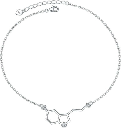 Anklets for Women S925 Sterling Silver Adjustable Beach Foot Ankle Bracelet Jewelry Gifts Apparel & Accessories > Jewelry > Anklets Silvermoon jewelry Serotonin  