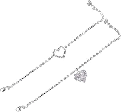 Anklets Women'S Girls Style Chains Beach Anklets Jewellery Anklets Adjustable Size Matching Rings Best Friends (Gold, One Size) Apparel & Accessories > Jewelry > Anklets Generic Gold,Silver One Size 