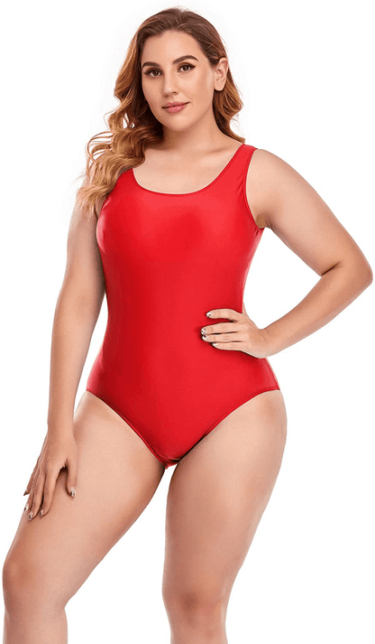 Annbon Women'S One Piece Swimsuit Retro plus Size Bathing Suit Conservative Monokini Swimwear Apparel & Accessories > Clothing > Swimwear Kylie Max   