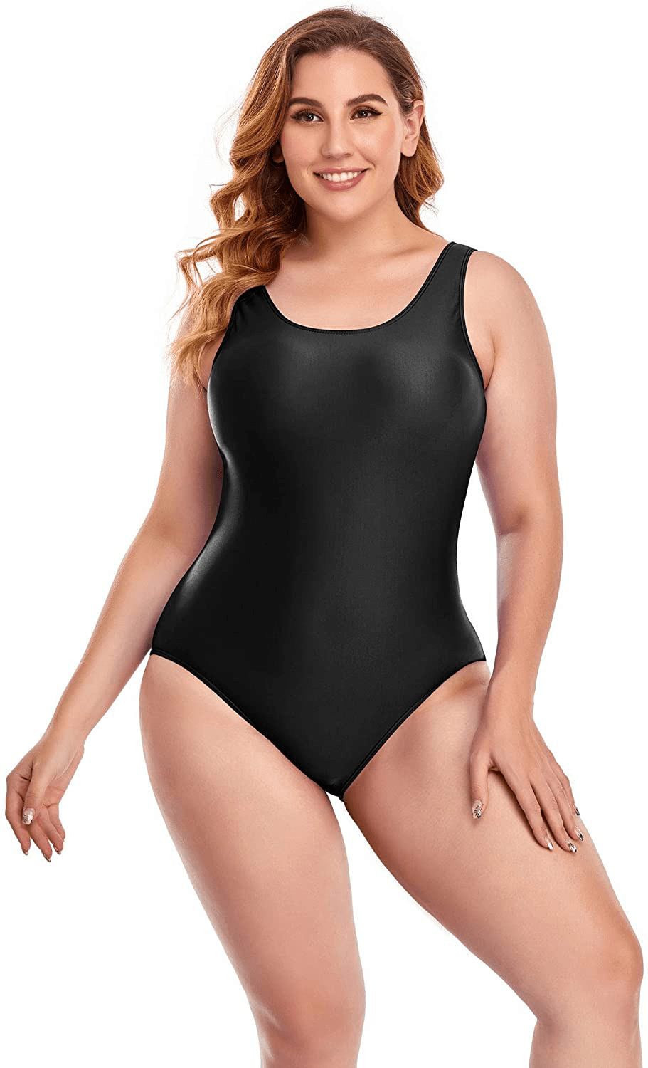 Annbon Women'S One Piece Swimsuit Retro plus Size Bathing Suit Conservative Monokini Swimwear Apparel & Accessories > Clothing > Swimwear Kylie Max   