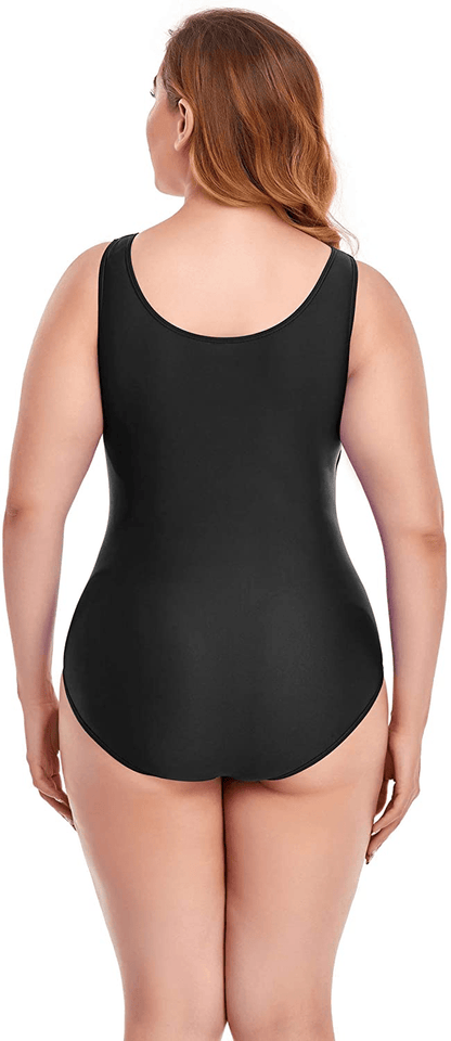 Annbon Women'S One Piece Swimsuit Retro plus Size Bathing Suit Conservative Monokini Swimwear Apparel & Accessories > Clothing > Swimwear Kylie Max   
