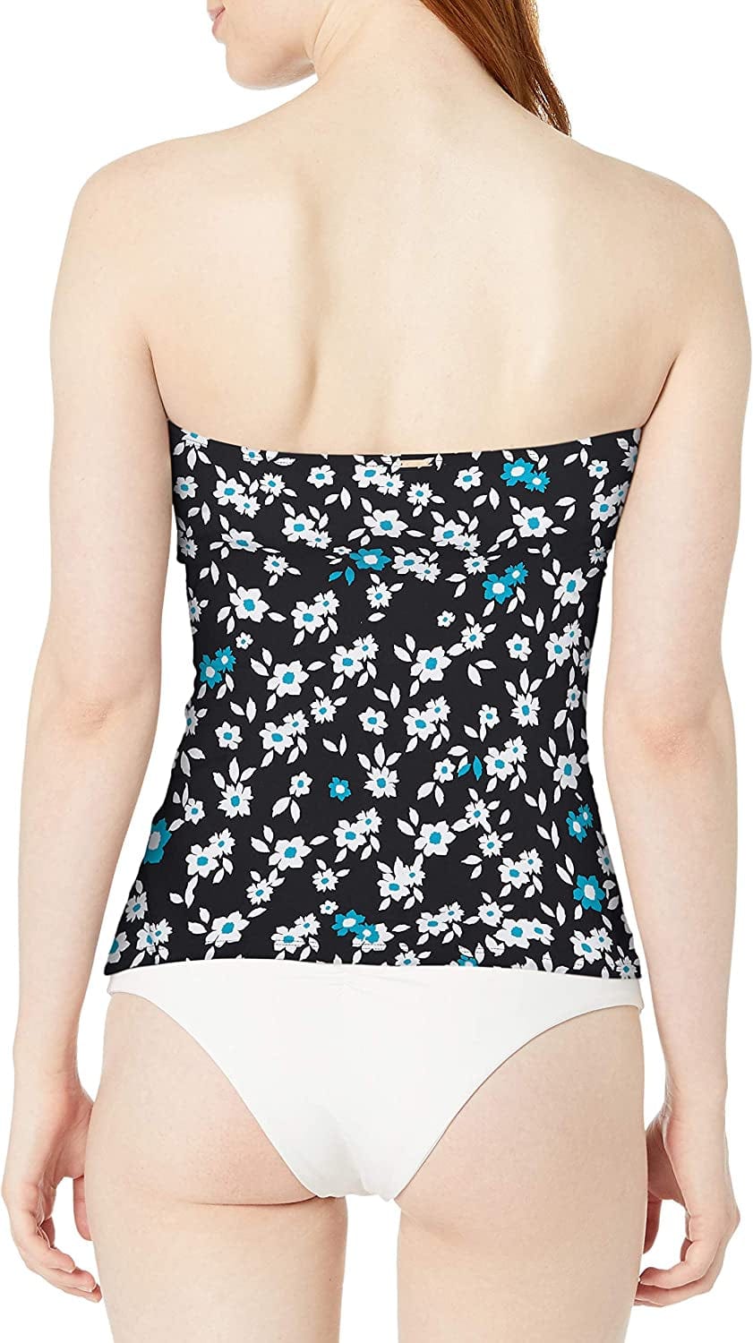 Anne Cole Women'S Solid Twist Front Shirred Bandeau Tankini Swim Top