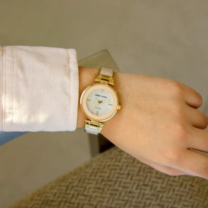 Anne Klein Women'S Genuine Diamond Dial Bangle Watch, AK/2512
