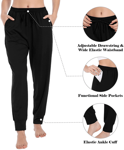 Annenmy Womens Yoga Sweatpants for Women High Waist Workout Joggers Pants Casual Drawstring Comfy Lounge Pants with Pockets Apparel & Accessories > Clothing > Activewear Kylie Max   