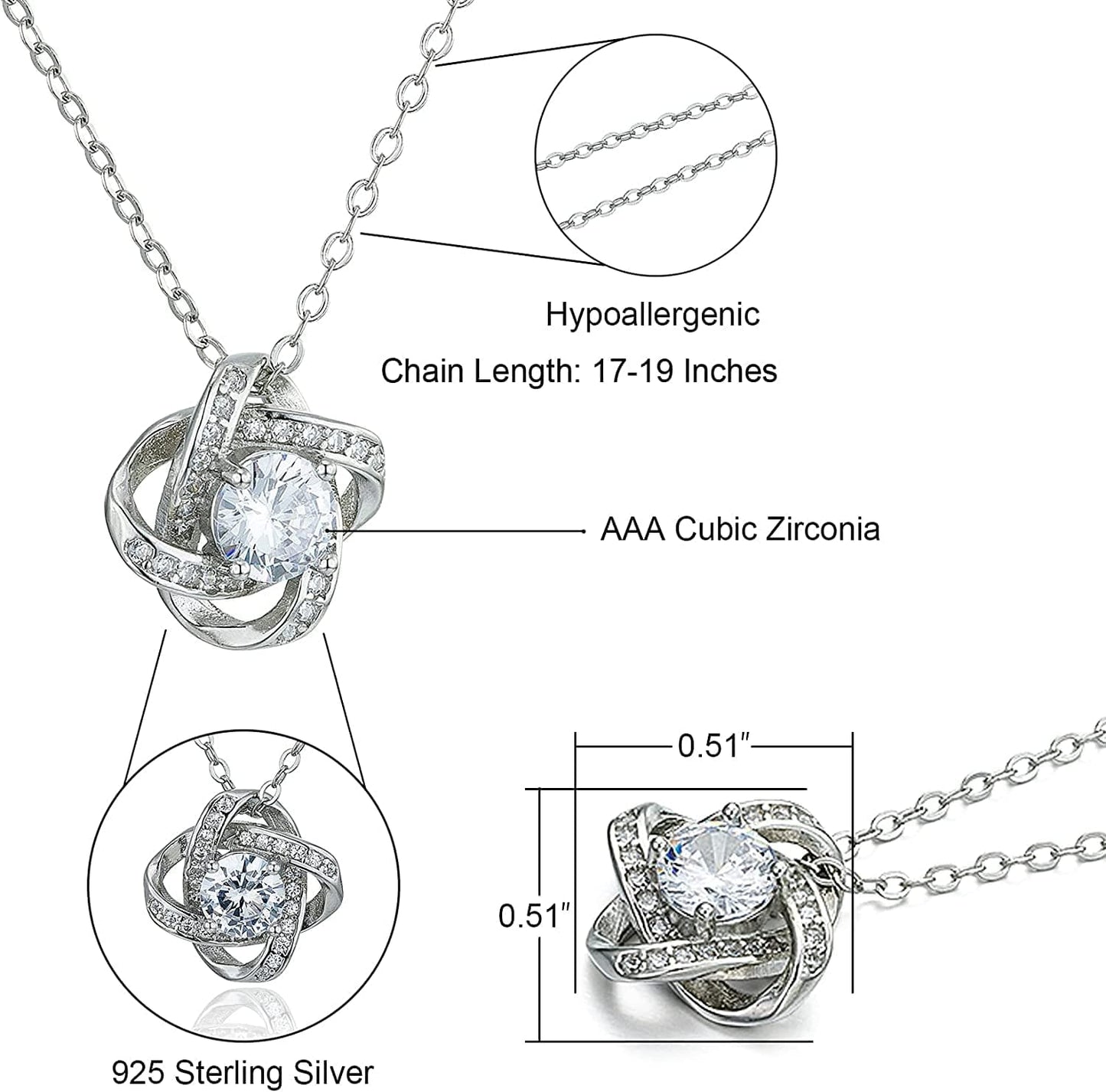 Anotherkiss Generations Necklace for Great Grandmother Gifts, Sterling Silver Grandma Mom Daughter Granddaughter Mothers Day Jewelry Birthday Gift Ideas